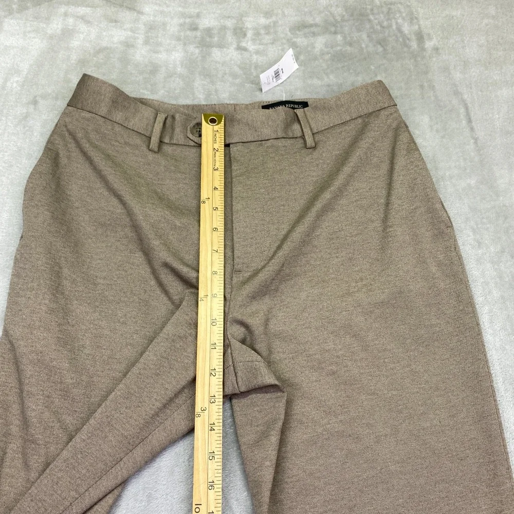 Banana Republic Mens Tailored Fit Dress‎ Pants Taupe Brown Sz 33 Preppy Grunge